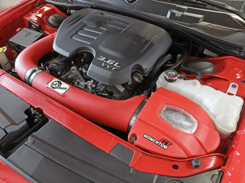 aFe Momentum GT Dry S Stage-2 Intake System 11-15 Dodge Challenger/Charger V6-3.6L (Red) - Truck & Automotive