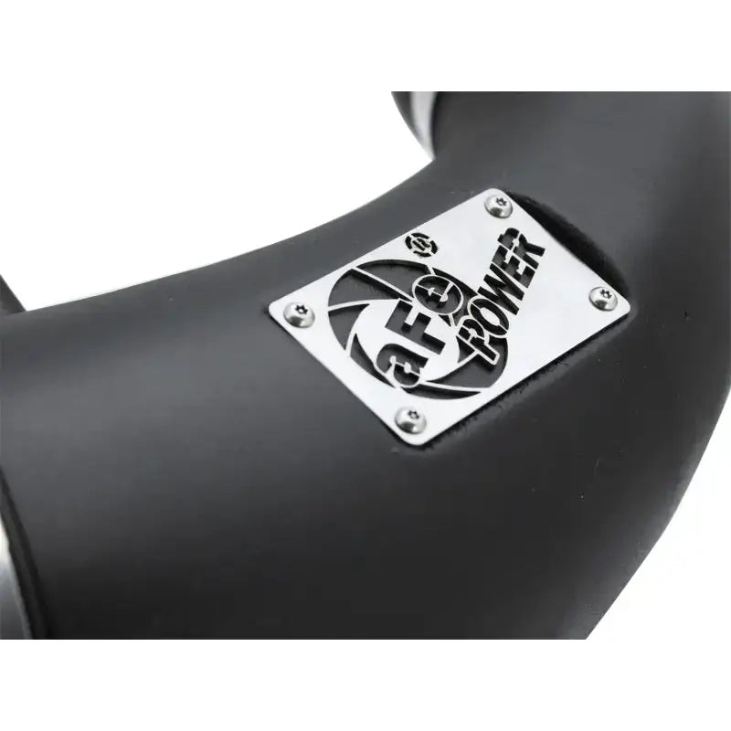 Black intake tube with metal logo plate for aFe Momentum GT Pro Guard Cold Air Intake