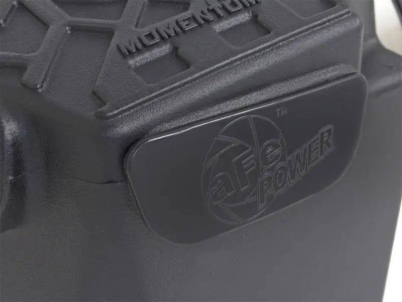 Black air intake component for aFe Momentum GT Stage Pro 5R Intake System on Jeep Wrangler