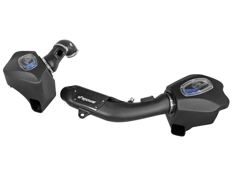 Black air intake system for BMW M3/M4 with afe momentum pro 5r cold tech