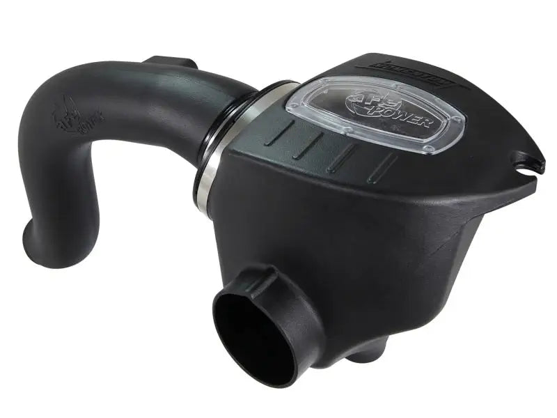 Black air intake system for BMW 528i with AFE Momentum Pro DRY S design