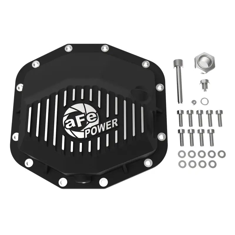 aFe 46-71280B aFe POWER 21-22 Ram 1500 TRX Hemi V8 6.2L (sc) PRO Series Rear Differential Cover Black w/ Machined