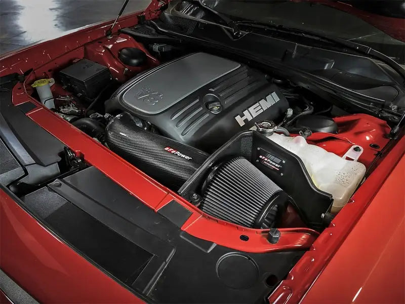 aFe POWER Magnum FORCE Carbon Fiber Stage 2 Track Series Pro Dry S CAIS - 11-18 Dodge Challenger V8 - Truck & Automotive