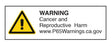 Warning label about cancer and reproductive harm on aFe Power Momentum GT Pro Dry intake system for Toyota Land Cruiser 22-23