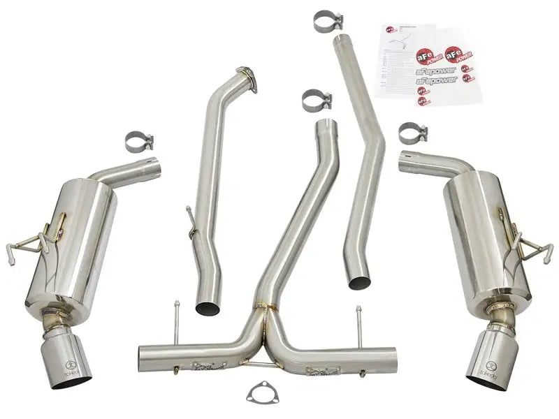 Stainless steel exhaust system from afe power takeda for Honda Civic 16-17 with polished tips