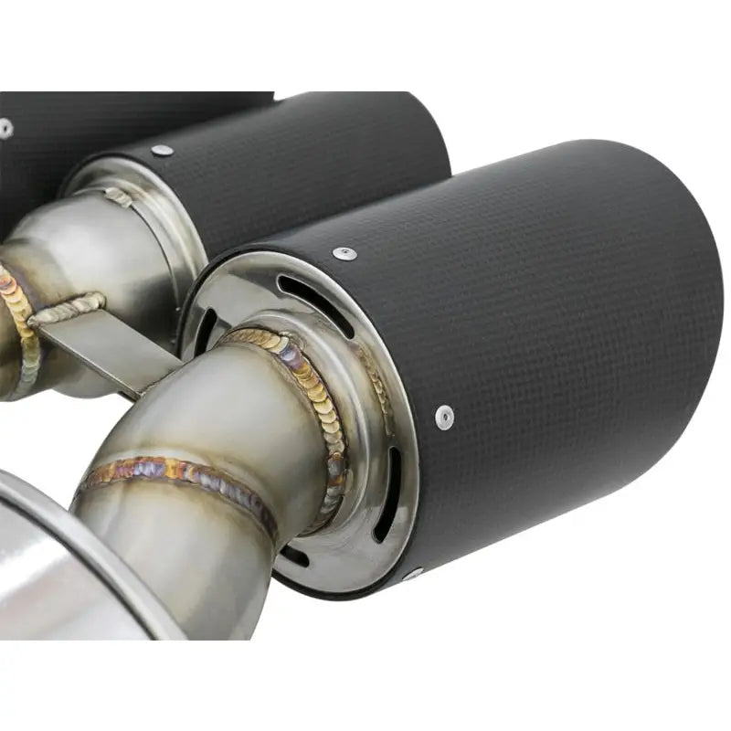 aFe 49-36616-C aFe POWER Takeda 2-1/2in to 2-1/4in 304SS Catback Dual-Exit Exhaust 17+ Honda Civic Type R w/CF Tips
