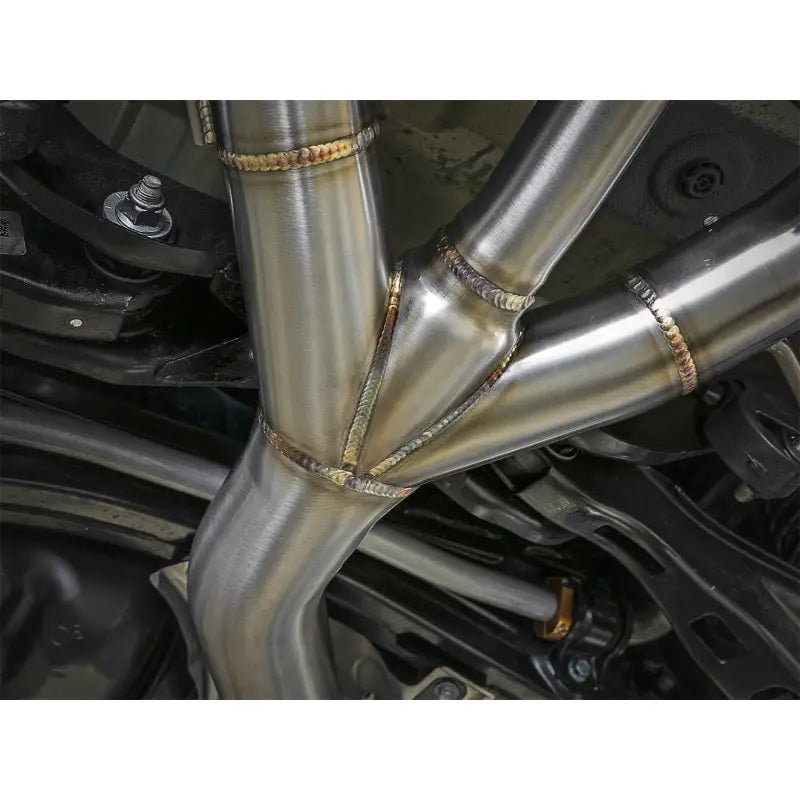 aFe 49-36616-C aFe POWER Takeda 2-1/2in to 2-1/4in 304SS Catback Dual-Exit Exhaust 17+ Honda Civic Type R w/CF Tips