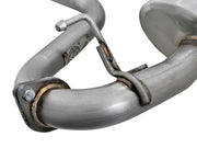 aFe POWER Takeda 2.5in 304 Stainless Steel Cat-Back Exhaust System Subaru Crosstrek 18-19 H4-2.0L close-up.