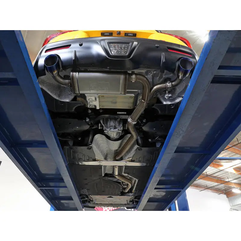 aFe 49-36050-L aFe POWER Takeda 2021 Toyota Supra 2.0L (t) 2.5in-3in 304 SS CB Exhaust w/ Blue Tips