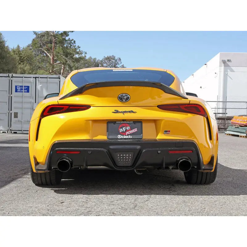 aFe 49-36050-L aFe POWER Takeda 2021 Toyota Supra 2.0L (t) 2.5in-3in 304 SS CB Exhaust w/ Blue Tips