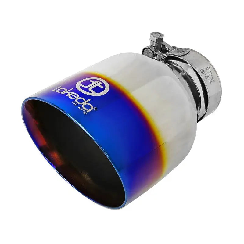 aFe 49-36050-L aFe POWER Takeda 2021 Toyota Supra 2.0L (t) 2.5in-3in 304 SS CB Exhaust w/ Blue Tips