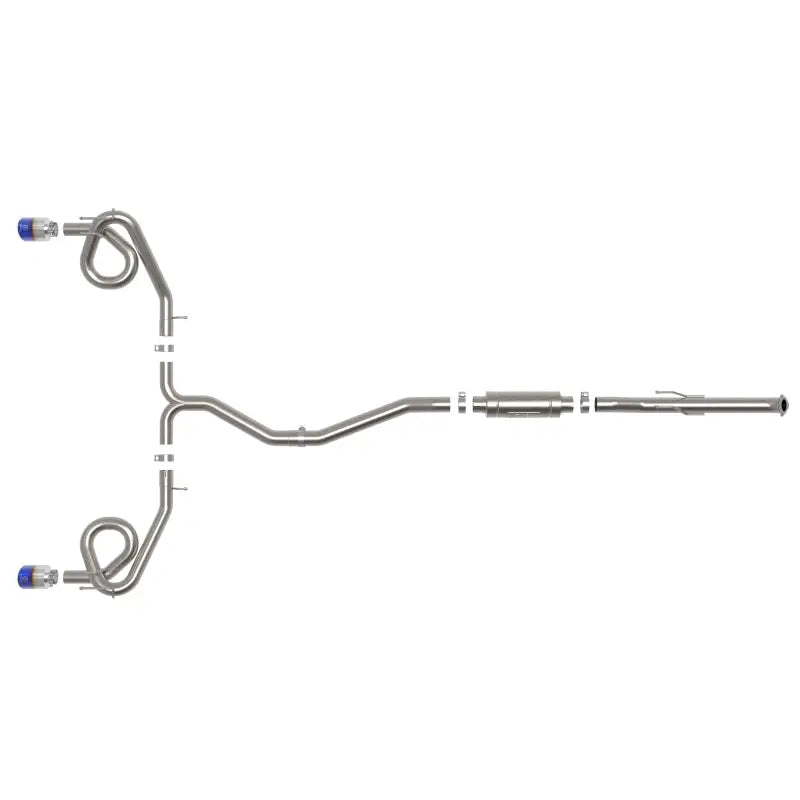 aFe 49-36630-L aFe POWER Takeda 22-23 Honda Civic Si I4-1.5L (t) 2.5in to 3in 304 SS CB Exhaust - Blue Flame Tips