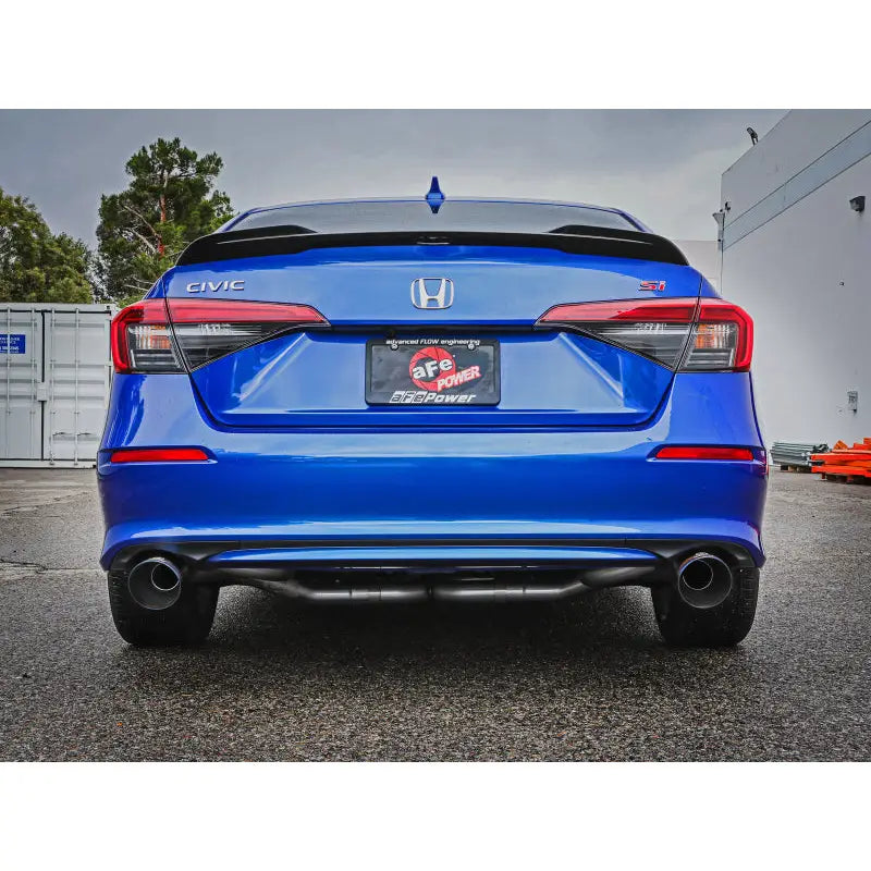 aFe 49-36630-L aFe POWER Takeda 22-23 Honda Civic Si I4-1.5L (t) 2.5in to 3in 304 SS CB Exhaust - Blue Flame Tips