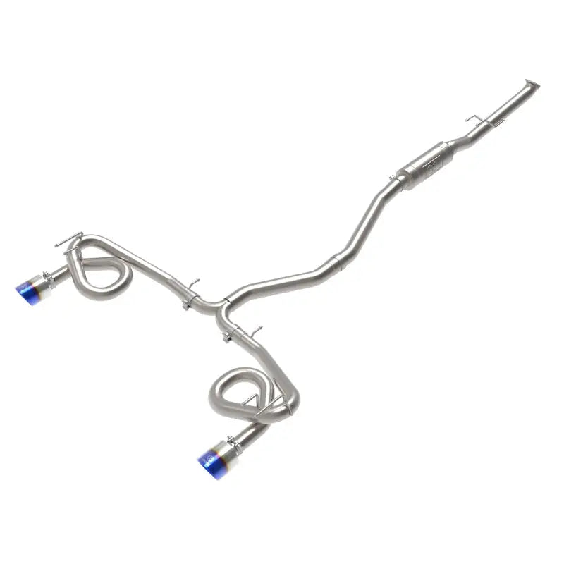 aFe 49-36630-L aFe POWER Takeda 22-23 Honda Civic Si I4-1.5L (t) 2.5in to 3in 304 SS CB Exhaust - Blue Flame Tips