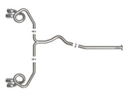 aFe POWER Takeda 3in to 2-1/2in 304 SS Cat-Back Exhaust w/ Polished Tips 22-23 Subaru WRX H4-2.4L(t) - Truck &