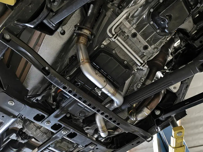 aFe POWER Twisted Steel Y-Pipe 2-1/4in 409 SS Exhaust System 2018 Jeep Wrangler (JL) V6-3.6L - Truck & Automotive