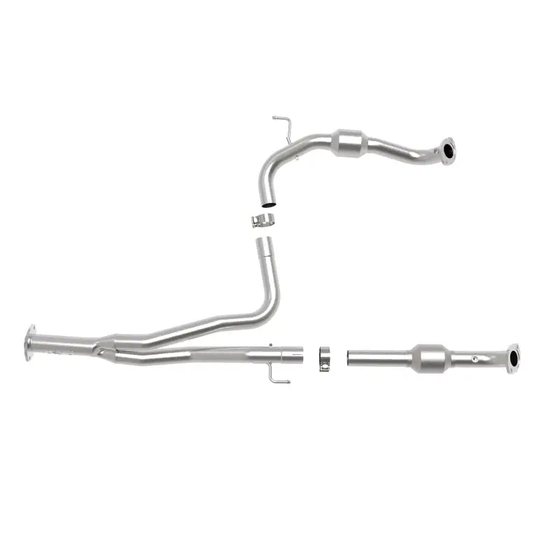 aFe 48-46013-RC aFe Power Twisted Steel Y-Pipe w/ Cat SS 16-20 Toyota Tacoma V6 3.5L (4WD Only)