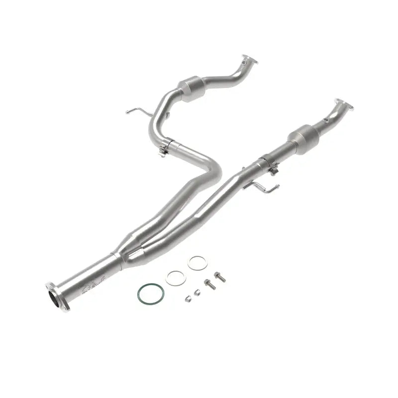 aFe 48-46013-RC aFe Power Twisted Steel Y-Pipe w/ Cat SS 16-20 Toyota Tacoma V6 3.5L (4WD Only)