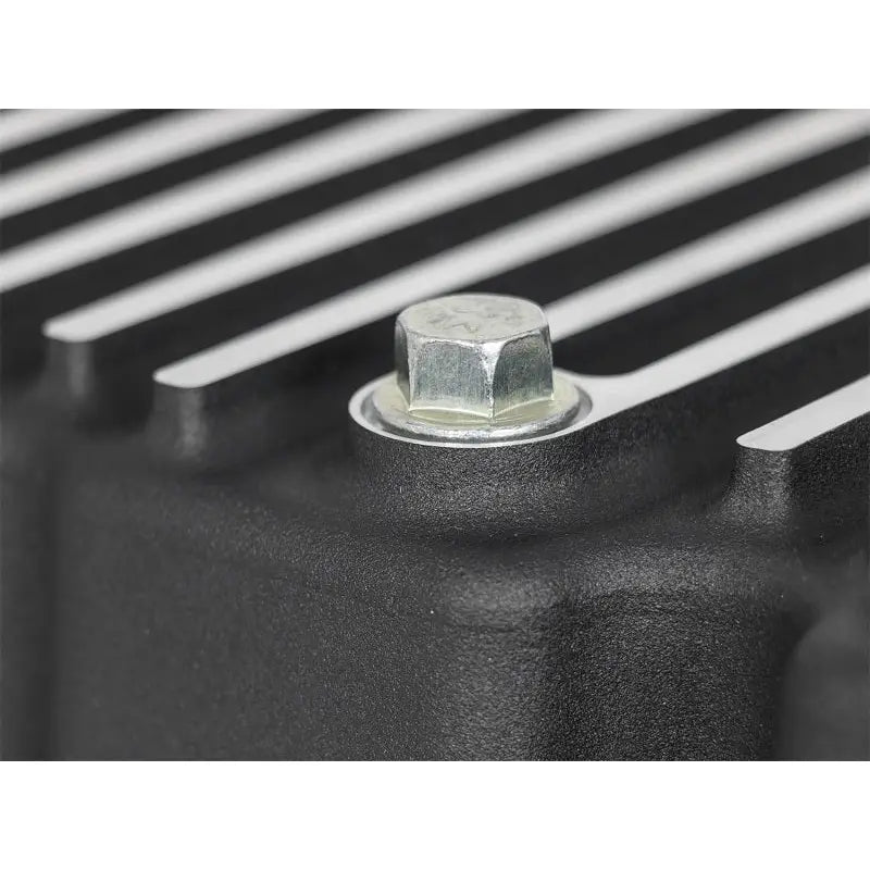 aFe 46-70322 AFE Pro Series Engine Oil Pan Black w/Machined Fins; 11-16 Ford Powerstroke V8-6.7L (td)
