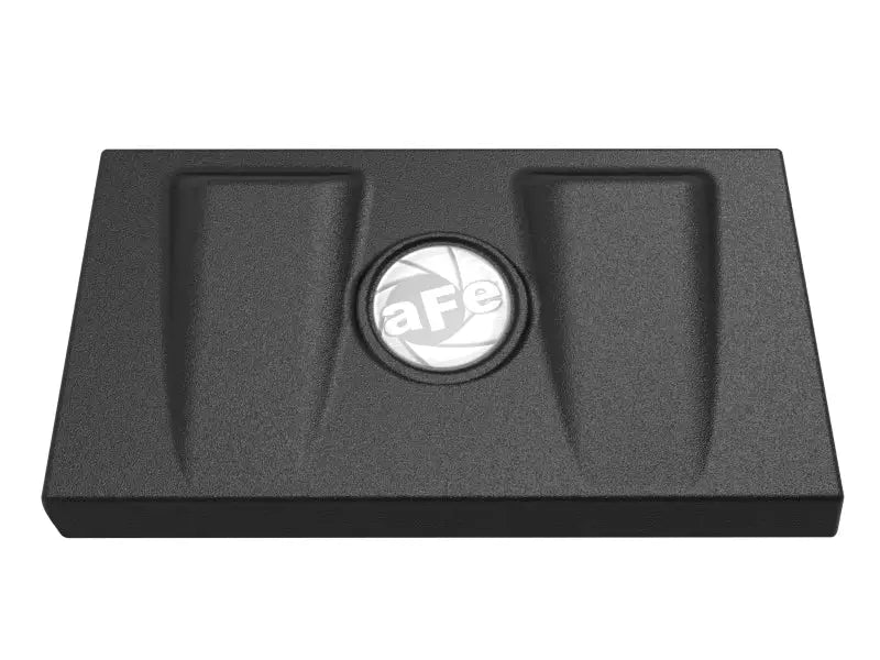 Black rectangular rapid induction intake system cover with recessed sections for Ford Edge