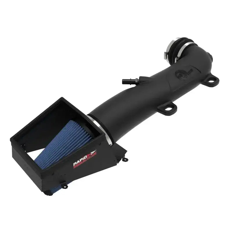 Black afe rapid induction Pro 5R cold air intake with blue filter for Jeep JL/JT 3.6L