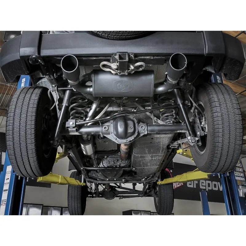 aFe 49-48062-B aFe Rebel Series 2.5in 409 SS Cat-Back Exhaust w/ Black Tips 2007+ Jeep Wrangler (JK) V6 3.6L/3.8L