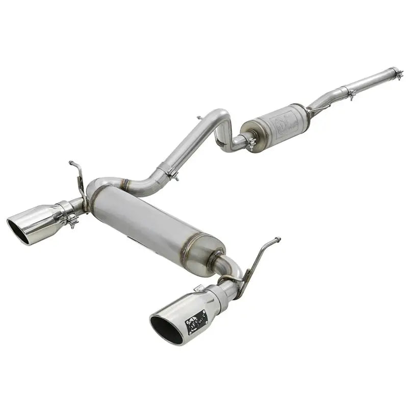 aFe 49-48062-P aFe Rebel Series 2.5in 409 SS Cat-Back Exhaust w/ Polished Tips 07+ Jeep Wrangler (JK) V6 3.6L/3.8L