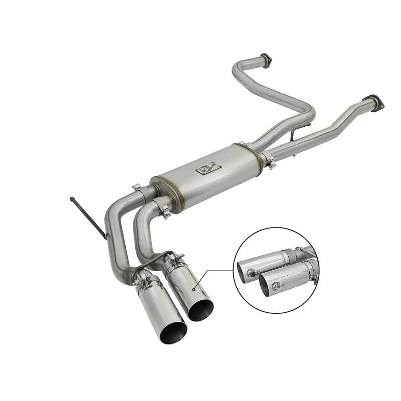 aFe 49-46124-P aFe Rebel Series 3in SS Cat-Back Exhaust System w/ Polished Tip 04-15 Nissan Titan V8 5.6L