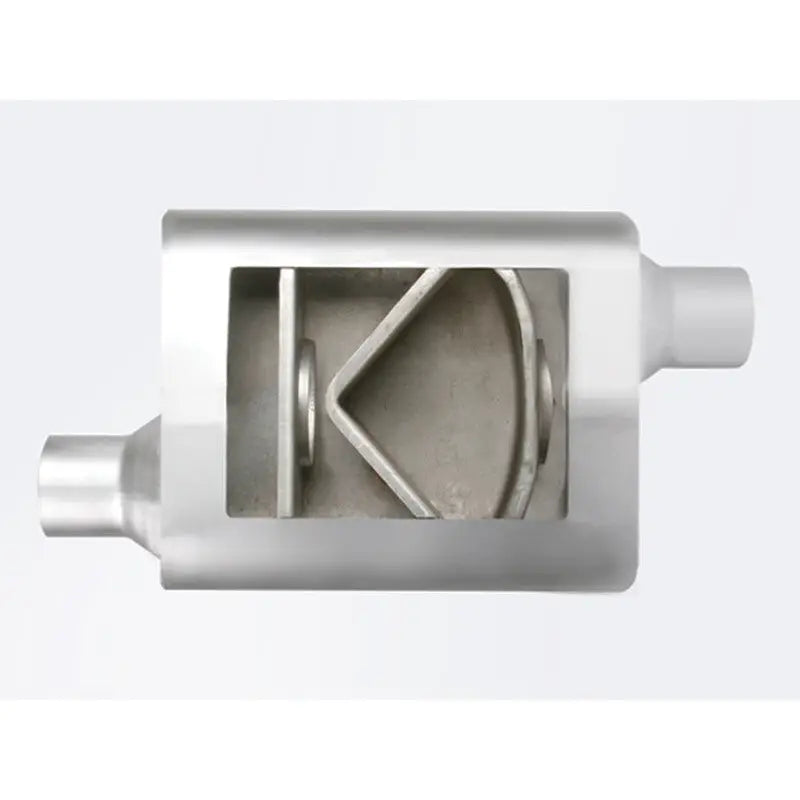 aFe 49M00003 aFe Scorpion Replacement Alum Steel Muffler 2-1/2in In/Out Baffled Offset/Offset 13inL x10inW x4inH