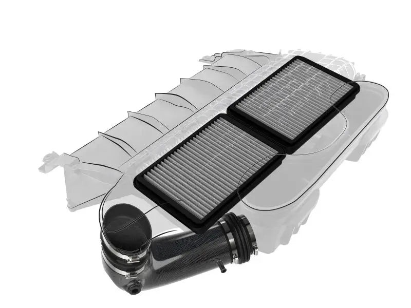 Black aFe Super Stock Pro Dry S air intake with carbon fiber filters for 2021 RAM 1500 TRX
