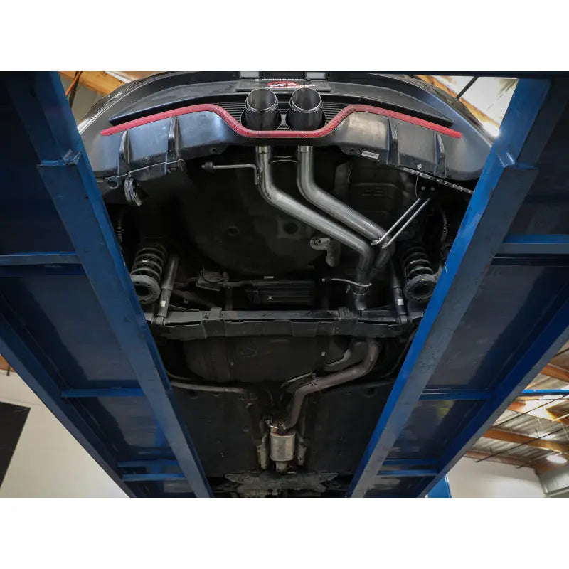 aFe 49-37019-L aFe Takeda 13-17 Hyundai L4-1.6L 2-1/2in 304 SS Axle-Back Exhaust w/ Blue Flame Tips