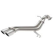 aFe Takeda 13-17 Hyundai L4-1.6L 2-1/2in 304 SS Axle-Back Exhaust with Polished Tips, dual 4" diameter polished stainless steel tips, laser etched Takeda logo, direct bolt-on system.