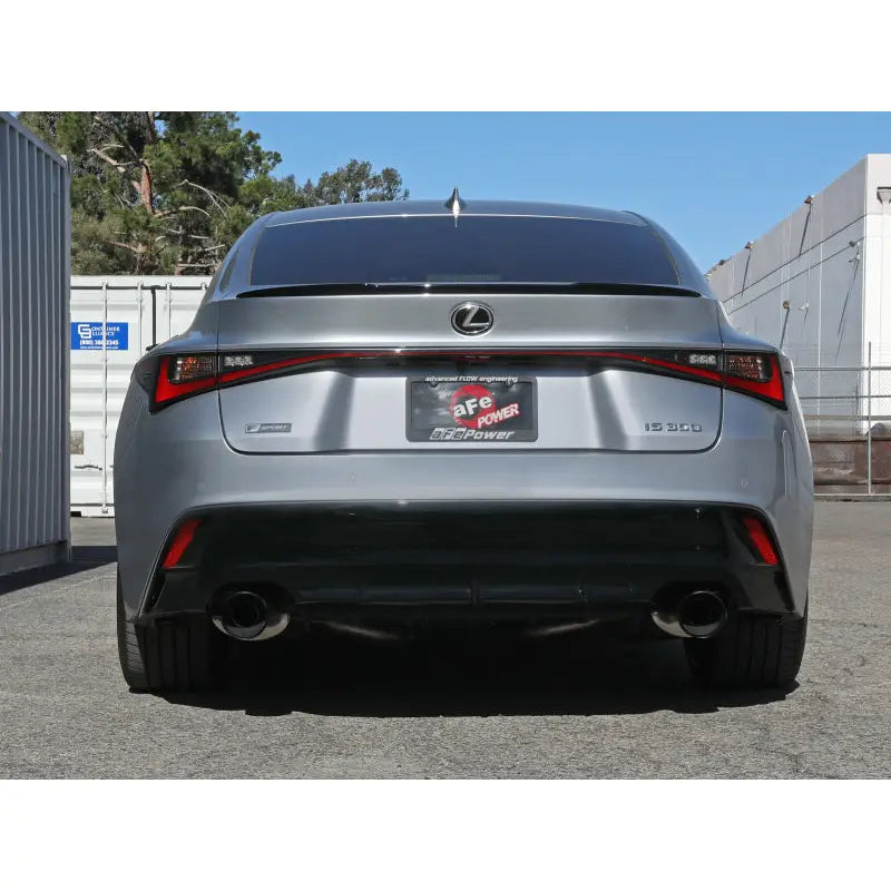 aFe 49-36060-B aFe Takeda 14-22 Lexus IS350 V6 2.5in. 304 Stainless Steel Axle-Back Exhaust System w/ Black Tip