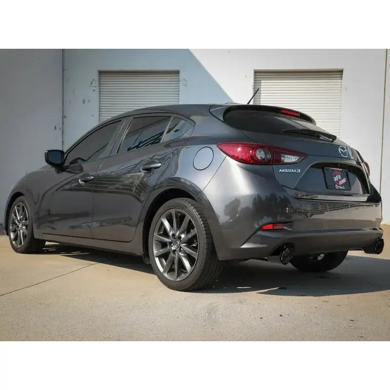 aFe Takeda 2-1/2in 304 SS Axle-Back Exhaust w/ Carbon Fiber Tips 14-18 Mazda 3 L4 2.0L/2.5L - Truck & Automotive
