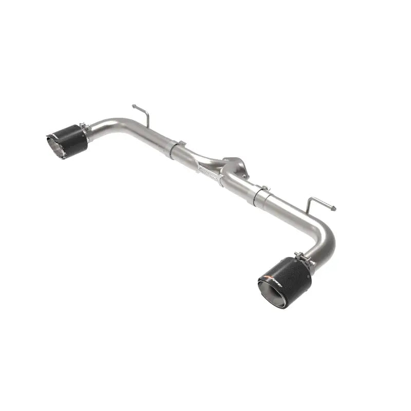 aFe 49-37014-C aFe Takeda 2-1/2in 304 SS Axle-Back Exhaust w/ Carbon Fiber Tips 14-18 Mazda 3 L4 2.0L/2.5L