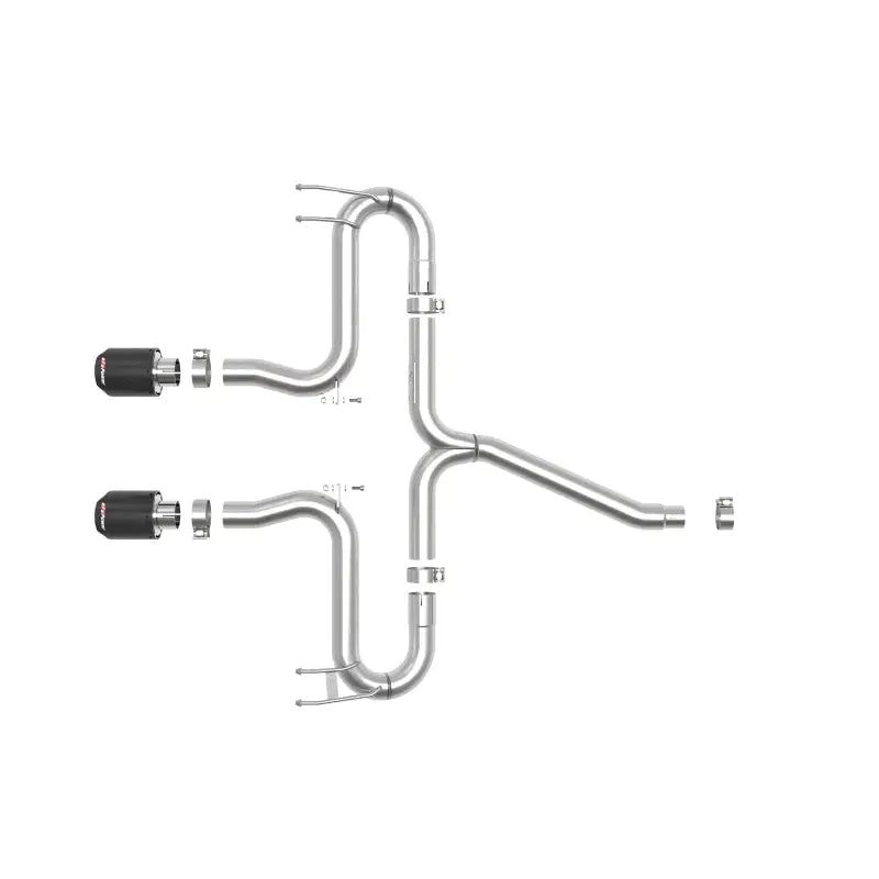 aFe 49-36625-C aFe Takeda 2-1/2in 304 SS Axle-Back Exhaust w/Carbon Tips 17-20 Honda Civic Sport L4-1.5L (t)