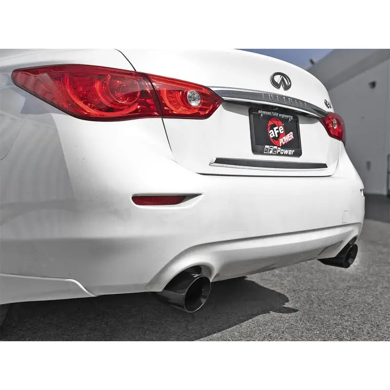 aFe 49-36130NM-B aFe Takeda 2.5in 304 SS Axle-Back Exhaust w/ Black Tips 16-18 Infiniti Q50 V6-3.0L (tt)
