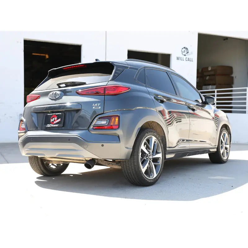 aFe 49-37017NM-B aFe Takeda 2.5in 304 SS Axle-Back Exhaust w/o Muffler w/BlackTips 18-22 Hyundai Kona L4-1.6L (t) AWD