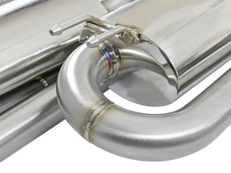 Shiny metal afe takeda cat-back exhaust system for Honda Civic Si 17+ with black tips