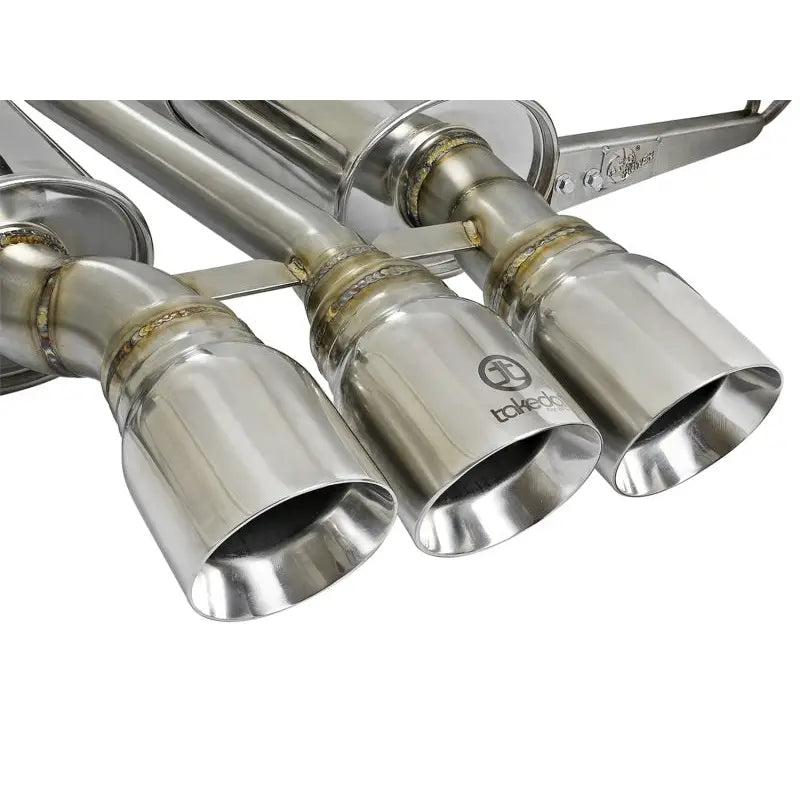 aFe 49-36623-P aFe Takeda 3in 304 SS Cat-Back Exhaust w/ Tri-Polished Tips 17-18 Honda Civic Type R L4 2.0L (t)