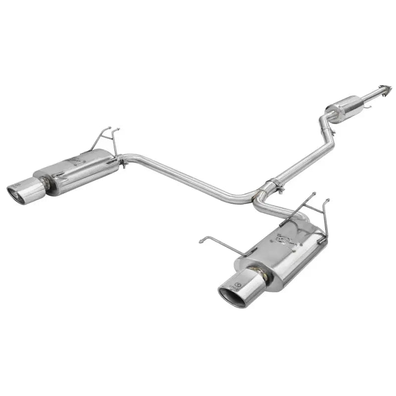 aFe 49-36612 aFe Takeda Exhaust 2.25in to 2in Dia 304SS Cat-Back w/Polished Tips 08-12 Honda Accord Coupe V6 3.5L