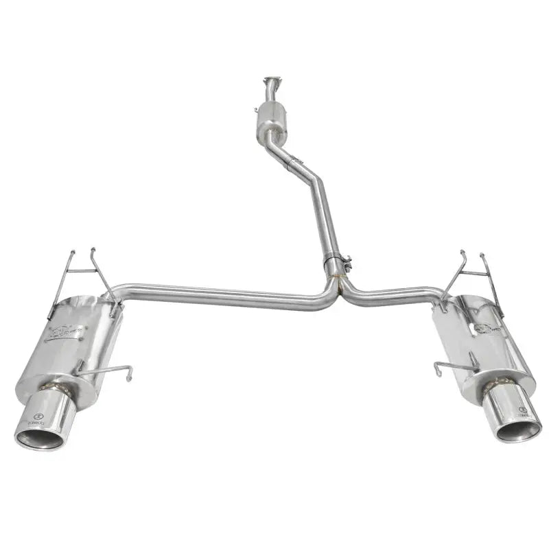 aFe 49-36612 aFe Takeda Exhaust 2.25in to 2in Dia 304SS Cat-Back w/Polished Tips 08-12 Honda Accord Coupe V6 3.5L