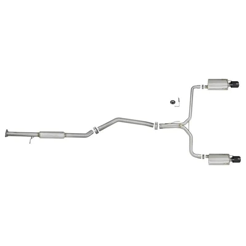 aFe 49-36605-B aFe Takeda Exhaust 304SS Dual Cat-Back w/ Black Tips 13-17 Honda Accord LX/EX/EX-L Sedan L4 2.4L