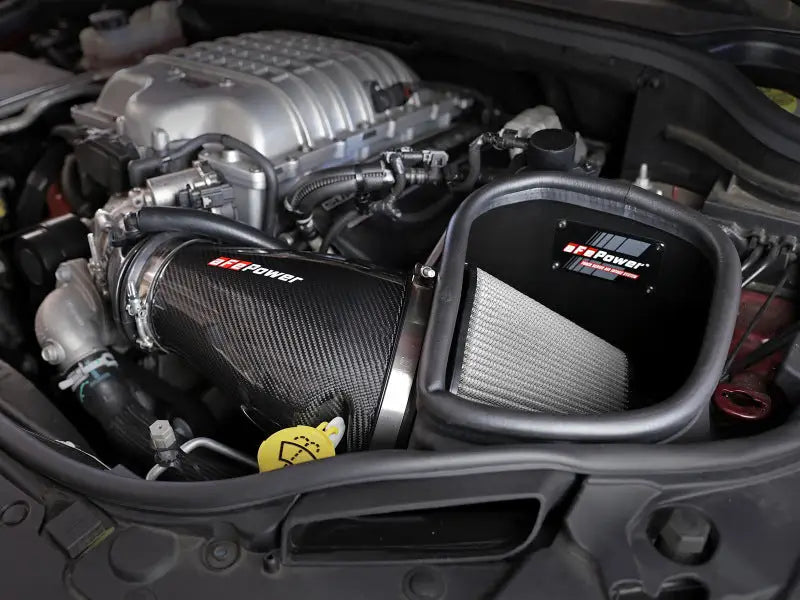 aFe Track Series Carbon Fiber Pro Dry S AIS - 19-20 Jeep Grand Cherokee Trackhawk 6.2L - Truck & Automotive
