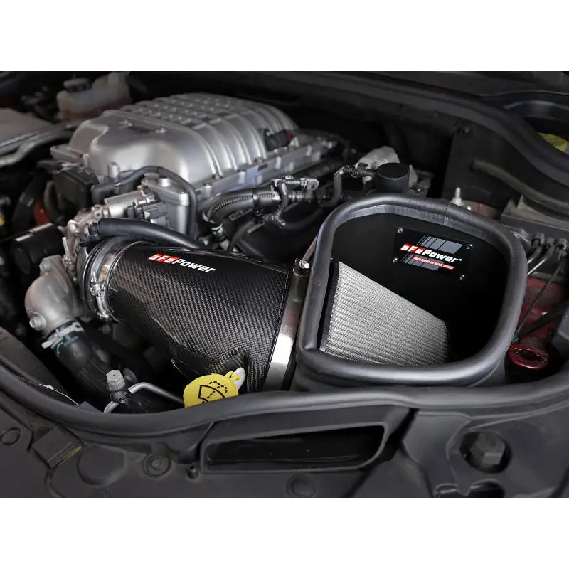 aFe 57-10009D aFe Track Series Carbon Fiber Pro Dry S AIS - 19-20 Jeep Grand Cherokee Trackhawk 6.2L
