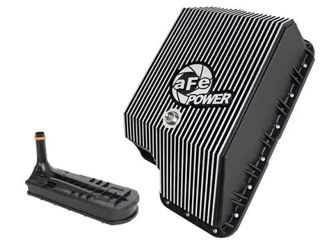 aFe afe Transmission Pan (Black); Ford Diesel Trucks 03-10 V8-6.0/6.4L (td)