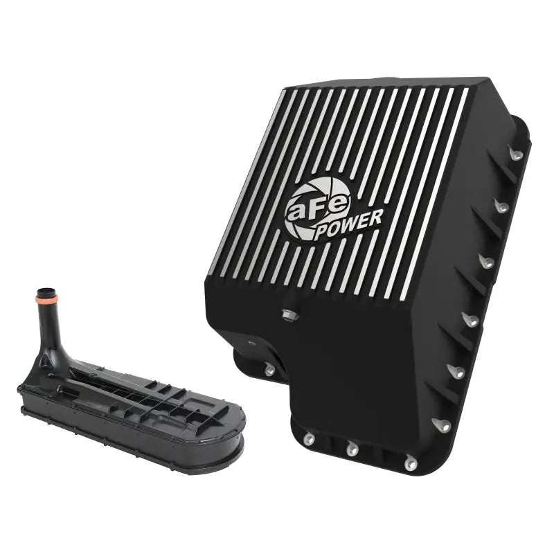 aFe 46-70122-1 afe Transmission Pan (Black); Ford Diesel Trucks 03-10 V8-6.0/6.4L (td)