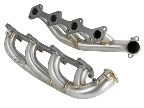Stainless steel exhaust headers from afe twisted steel for 03-07 Ford V8-6.0L diesel trucks
