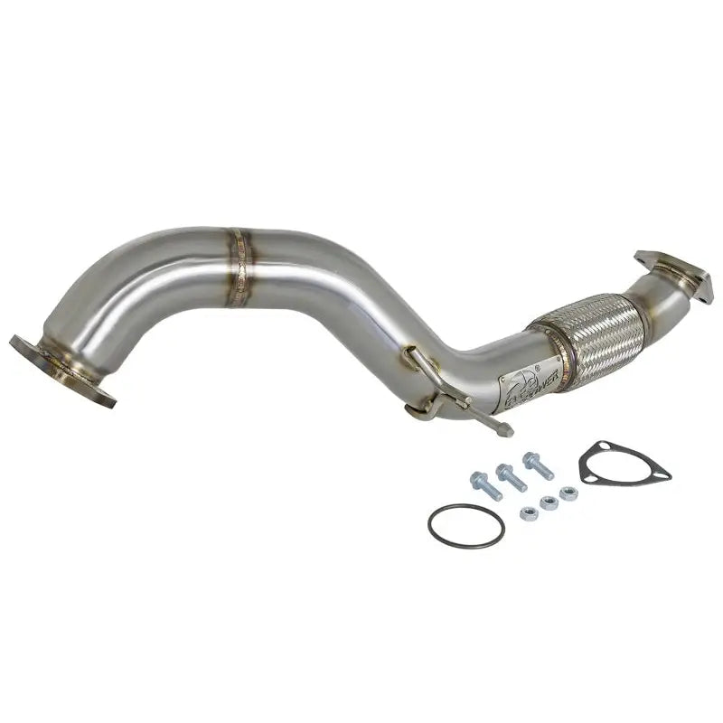 aFe 49-36617 aFe Twisted Steel 3in Rear Down-Pipe/Mid Pipe 2017+ Honda Civic Type R I4 2.0L (t)