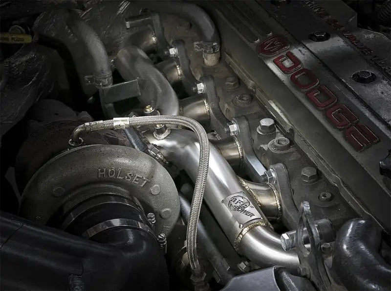 aFe Twisted Steel Header Turbo Manifold (T3) 98.5-02 Dodge Diesel Trucks L6 5.9L (td) - Truck & Automotive